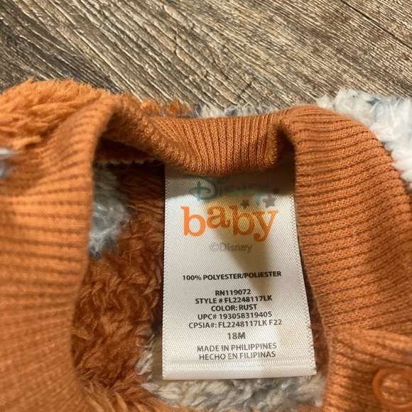 New Disney Baby The Lion King Sherpa Fleece Sweatshirt Pants Set Size 18 Months - Picture 3 of 9